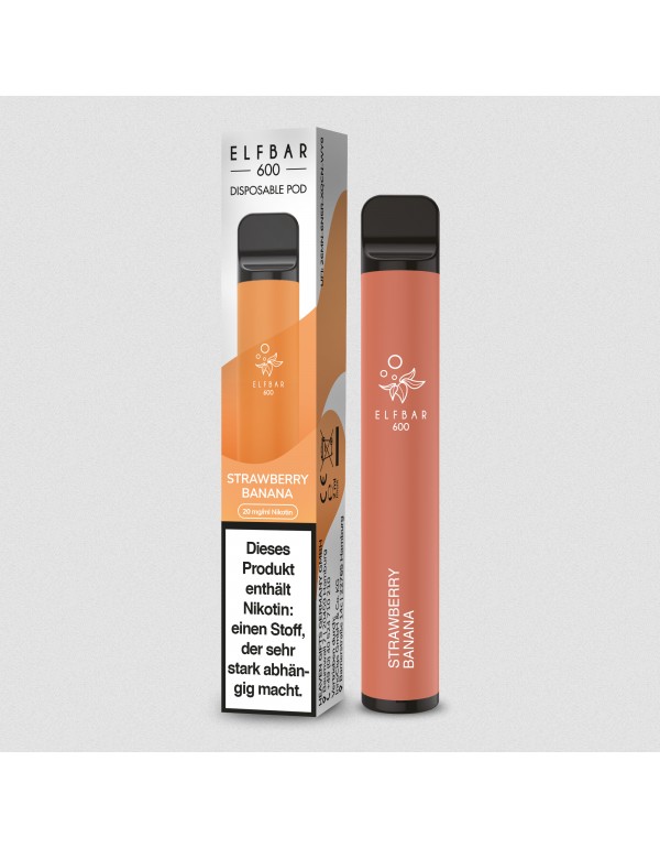 Elfbar - Strawberry Banana - Einweg Pen 600P 20mg