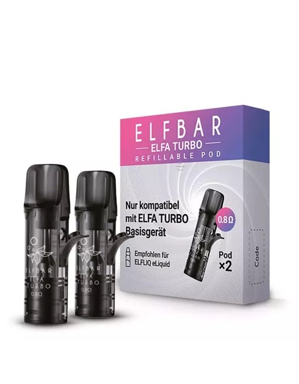 Elfbar Elfa Turbo Refillable Pod 0,8Ohm (2Stück p...