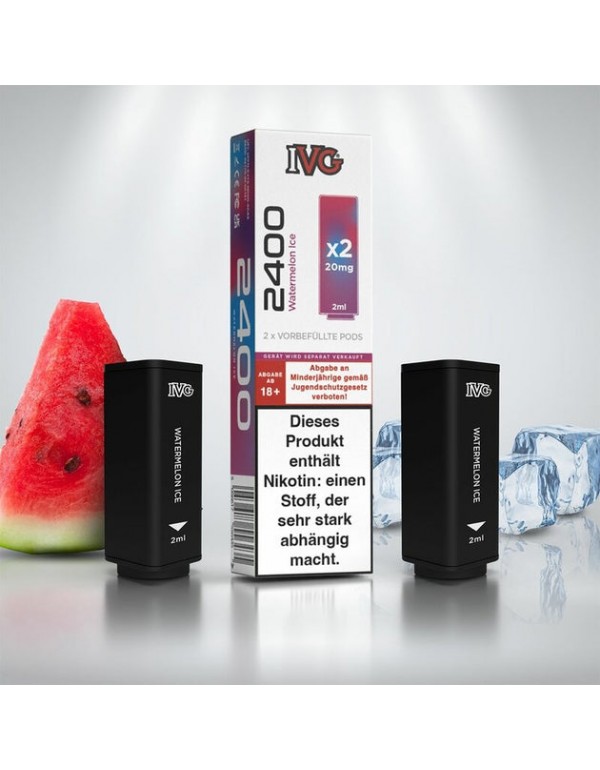 IVG 2400 - Watermelon Ice - Prefilled Pods (2Stüc...