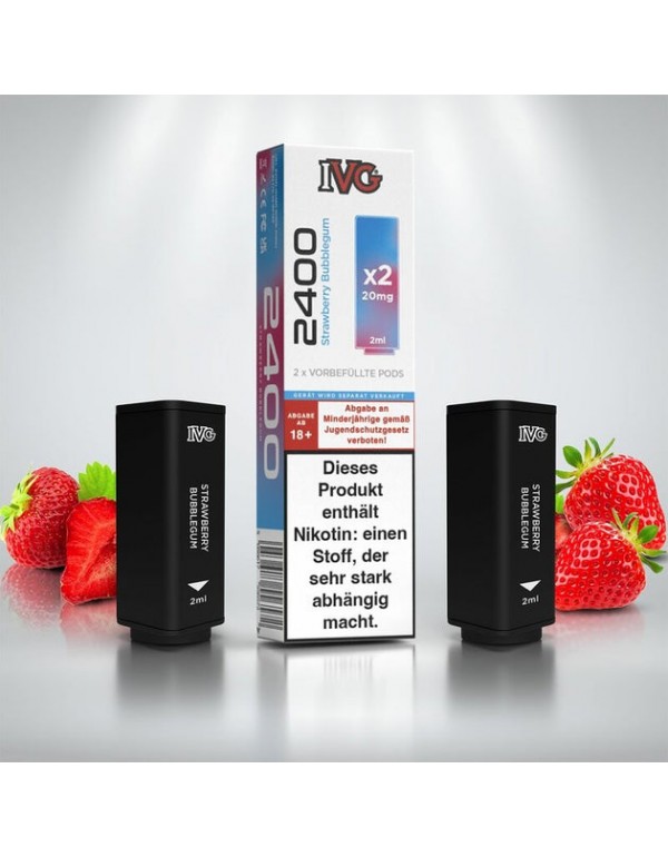 IVG 2400 - Strawberry Bubblegum - Prefilled Pods (...