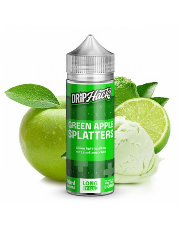 Drip Hacks - Green Apple Splatters - 0mg/ml 10ml